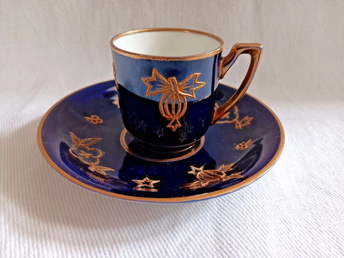 Jugendstil mokkatasse kobalt - jugendstil,